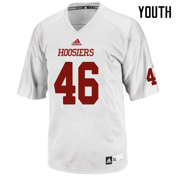 Youth #46 Sam Slusher Indiana Hoosiers College Football Jerseys Sale-White